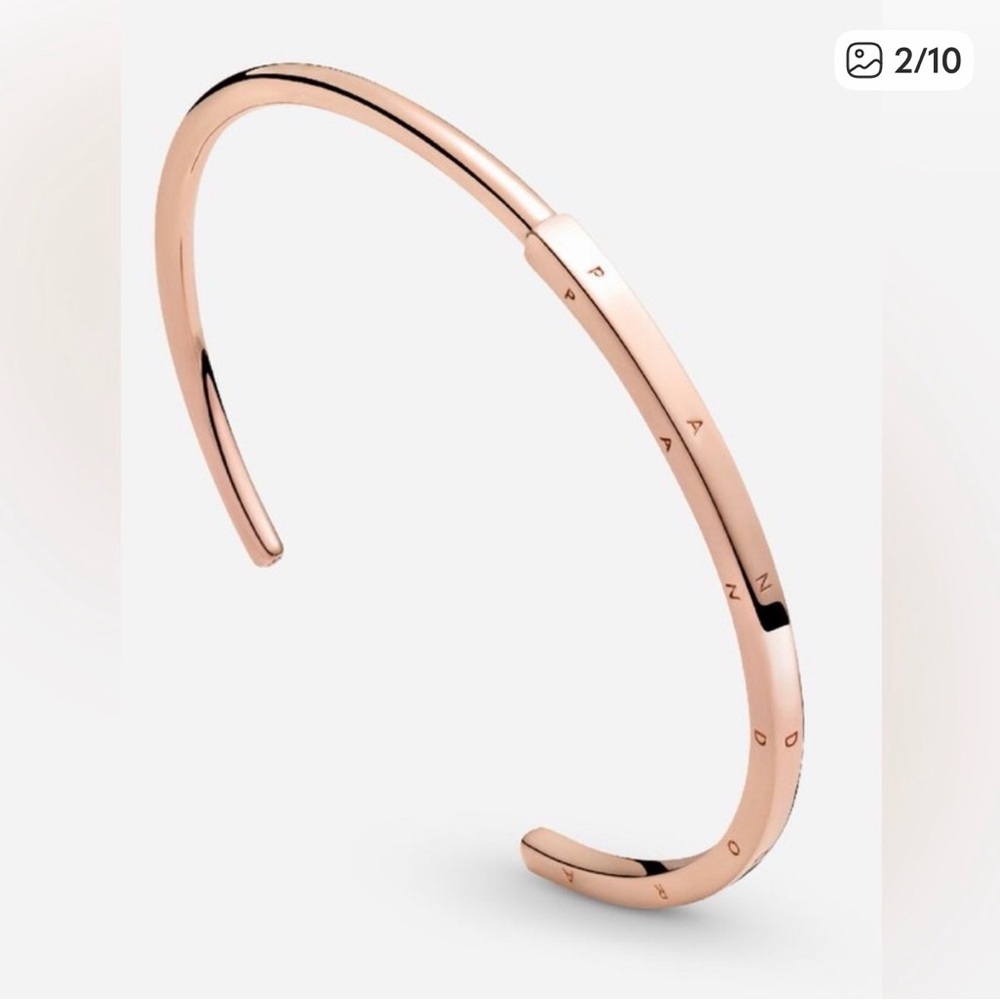 Pandora Rose-Toned Signature Open Bangle
